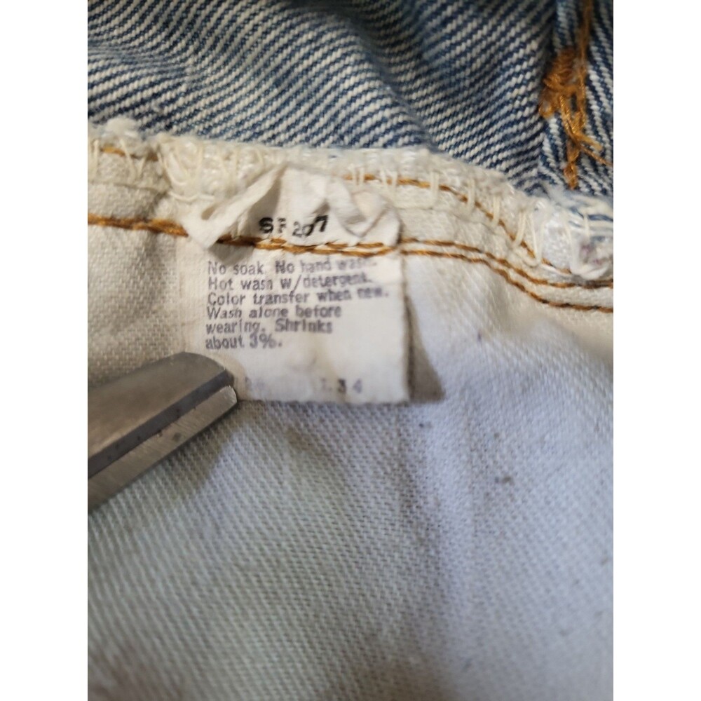 Vintage 1975 Levi's 505 Single Stitch Jeans Talon 42 Zip W29 L34 Factory 8... - Picture 15 of 16